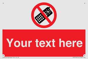 Custom No camera phones Sign